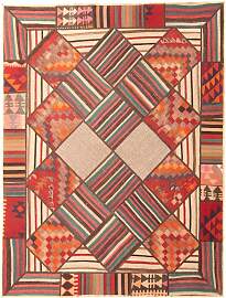 Patchwork Teppich 200 x 150 cm - mehrfarbig