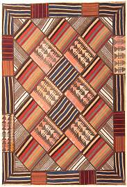 Patchwork Teppich 200 x 150 cm - mehrfarbig