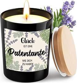 Patentante Geschenk, 7OZ Lavendel Duftkerze mit