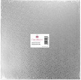 Pati-Versand Cakeboard Quadrat 43cm Silber