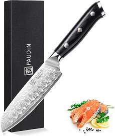 PAUDIN Damastmesser santoku messer 13 CM, Profi