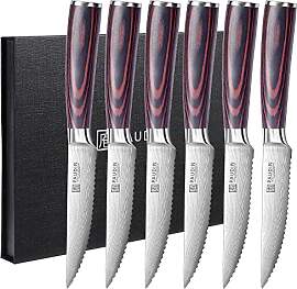 PAUDIN Steakmesser 6-teiliges Set, hochwertiger