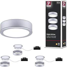 Paulmann 93092 LED Möbelleuchte Set Pukk rund
