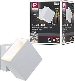 Paulmann Wandaufbauleuchte LED Cybo eckig 2x3W