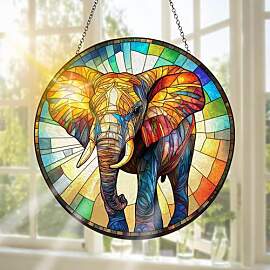 Pavemlo Elefant Buntglas Sonnenfänger