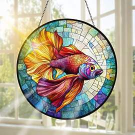Pavemlo Goldfisch Buntglas Sonnenfänger