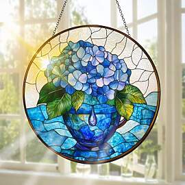 Pavemlo Hortensie Buntglas Sonnenfänger