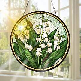 Pavemlo Maiglöckchen Buntglas Sonnenfänger