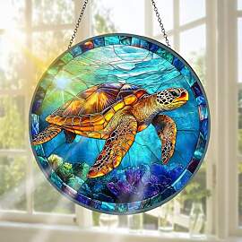 Pavemlo Schildkröte Buntglas Sonnenfänger