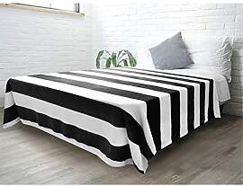 PAVILIA Gestreifte Überwurfdecke für Sofa,