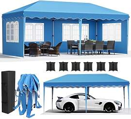 Pavillon 3x6 Faltpavillon mit 4 Seitenteilen 6 PCS 