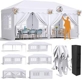 Pavillon 3x6,mit 6PCS Seitenteilen,Faltpavillon