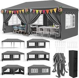 Pavillon 3x6 Wasserdicht Stabil,Faltpavillon