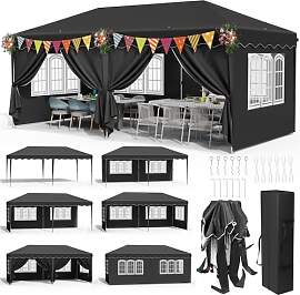 Pavillon 3x6 Wasserdicht Stabil,Faltpavillon