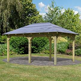 Pavillon KARIBU "Mailand", grau (natur), 