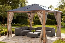 Pavillon KONIFERA "Aruba", braun, beige, 