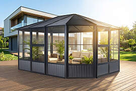Pavillon SOJAG "Charleston 12x15", grau