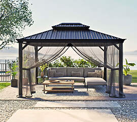 Pavillon SOJAG "Messina 10x12", grau