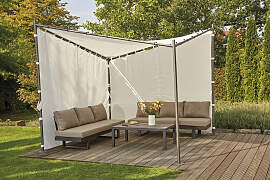 Pavillonseitenteil SIENA GARDEN, weiß, Polyester, 