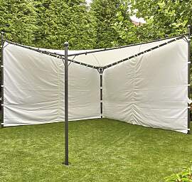 Pavillonseitenteil SIENA GARDEN, weiß, Polyester, 