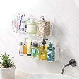 PAVSTINE Duschablage ohne Bohren Transparent, 2