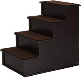 PawHut Haustiertreppe dunkelbraun MDF B/H/L: ca.
