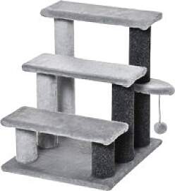 PawHut Haustiertreppe grau Polyester B/H/L: ca.