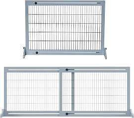 PawHut Hunde Absperrgitter aus Holz, Ausziehbares