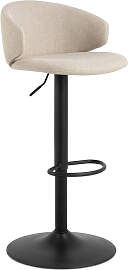 P & B Barhocker, Schwarz, Beige, Metall, rund, 
