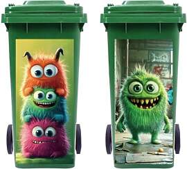Peacoblue 2 Stück Mülltonnenaufkleber Flauschige 