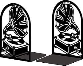 Peacoblue Buchstütze Dekorativ Modern Phonograph