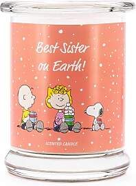 Peanuts Duftkerze im Glas | Duftkerze Best Sister