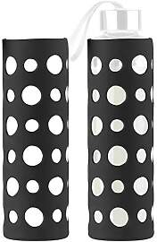 PEARL Flasche: 2er-Set Schwarze Silikonhüllen