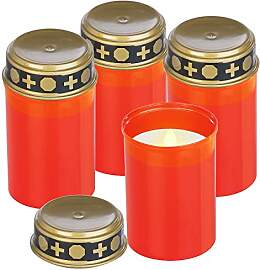 PEARL LED Grabkerze flackernd: 4er-Set flackernde