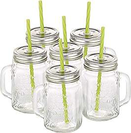 PEARL Smoothie Gläser: Retro-Trinkglas mit