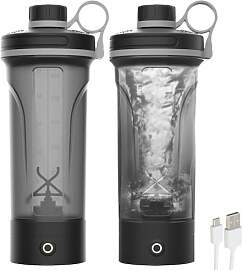 PEARL sports Eiweiß Mixer: 2er-Set Akku-Protein-