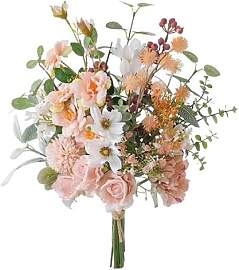 Peauley 44cm Vintage Seidenblumenstrauß –