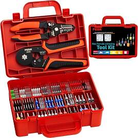 PEBA Sechskant Crimpzange Set mit Abisolierzange,