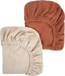 Peepeemax Musselin-Baumwolle Spannbettlaken