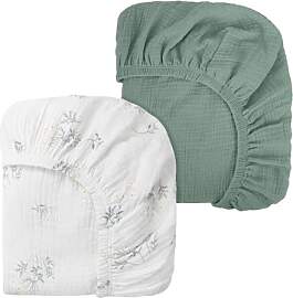 Peepeemax Musselin-Baumwolle Spannbettlaken