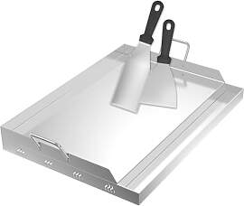 PEILU Edelstahl Grillplatten 58x32x7cm Plancha