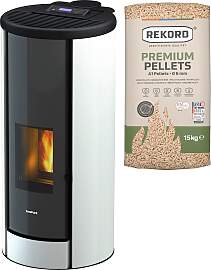 Pelletofen FREEPOINT "BREEZE", weiß