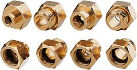 PELMOS Gasflaschen Adapter-Set I 4 Teiliges Euro