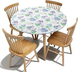 Penbinmall Outdoor Runde Tischdecke mit Gummizug,