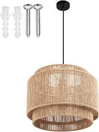 Pendelleuchte Lignea Lux aus Jute im Boho-Stil,