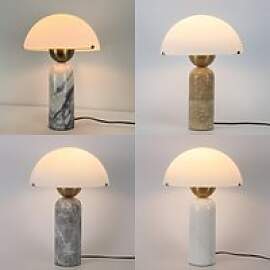 Peono Marmor Tischlampe LED Kunst Pilz Glas