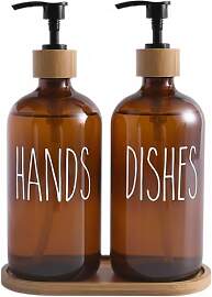 Perclyzm Seifenspender Set, Spülmittelspender,