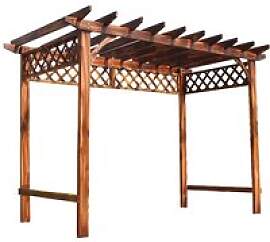 Pergola aus karbonisiertem Holz für den