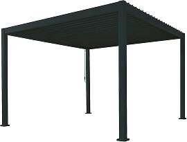 Pergola Deluxe ca. 300x250x300 cm Schwarz