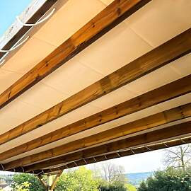 Pergola-Plane Cremeweiss 4x4 m - 5 Jahre Garantie